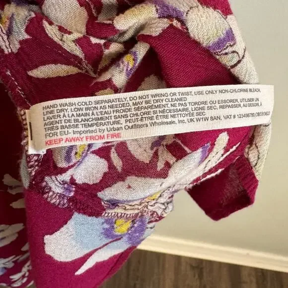 Free People Intimately Garden Party Raspberry Floral Print Maxi Dress - Picture 9 of 12